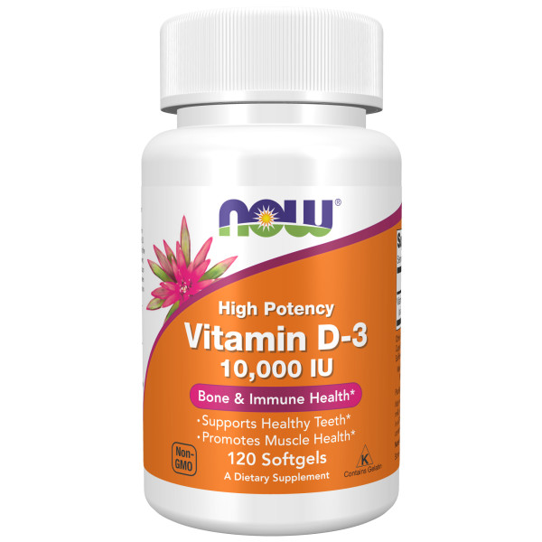 NOW Vitamin D3 10000 ME 120 softgels