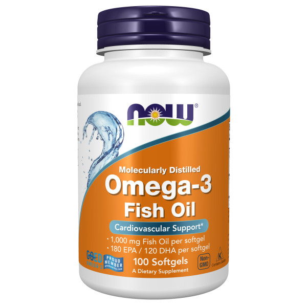 NOW Omega-3 1000 mg 100 softgels