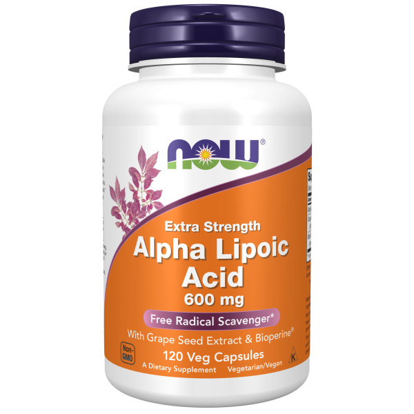 NOW Alpha Lipoic Acid 600 mg 120 veg capsules