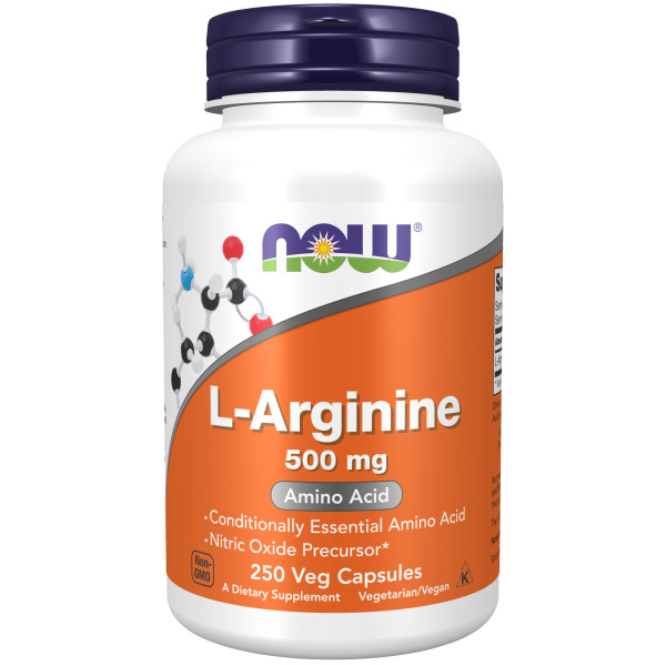 NOW L-Arginine 500 mg 250 veg capsules