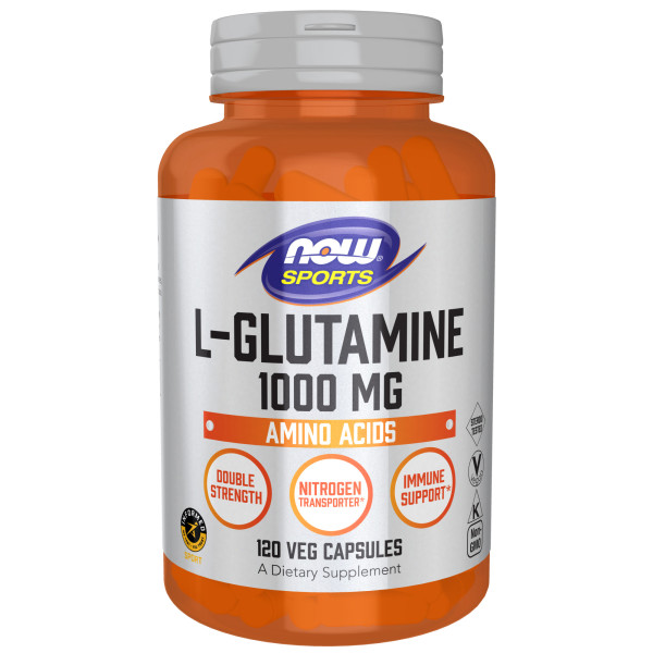 NOW L-Glutamine 1000 mg 120 veg capsules
