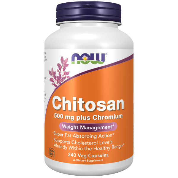 NOW Chitosan plus 500 mg 240 veg capsules