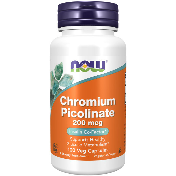NOW Chromium Picolinate 200 mcg 100 veg capsules