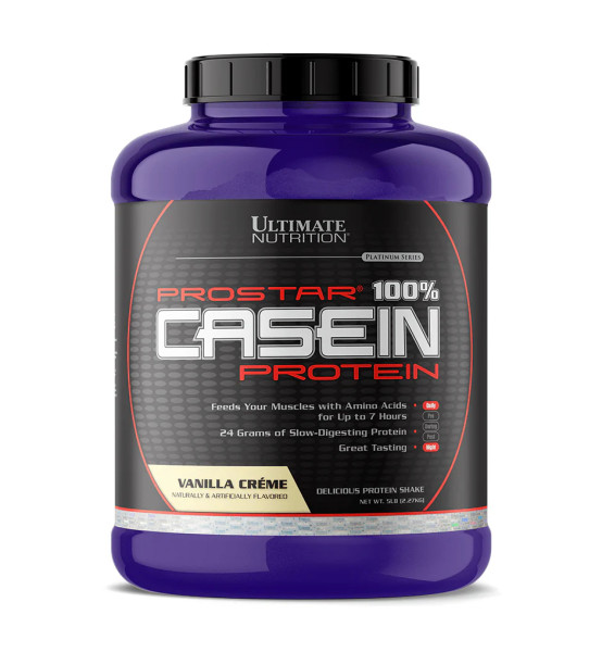 Ultimate Nutrition Prostar Casein 2270 grams (Ванильный крем Срок 30.06.2026)