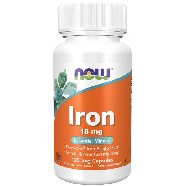 NOW Iron 18 mg 120 veg capsules