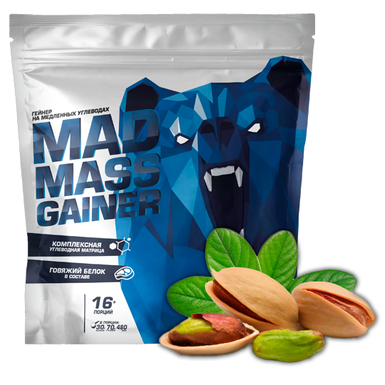 Siberian NutroGunz Mad Mass Gainer 2000 grams (Фисташка)