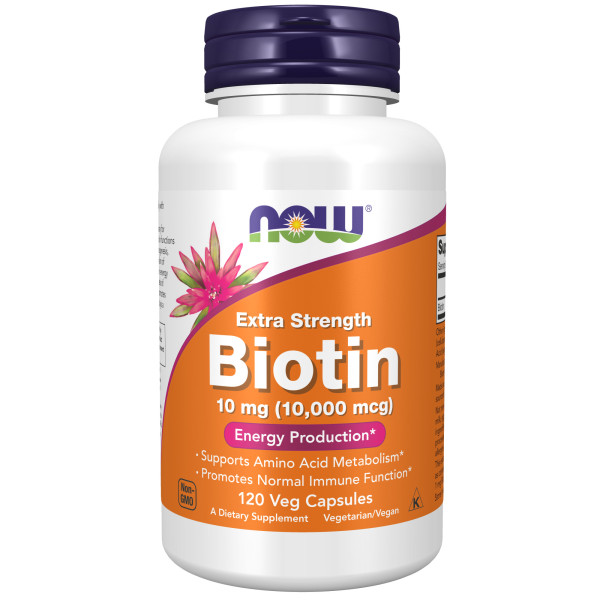 NOW Biotin 10000 mcg 120 veg capsules