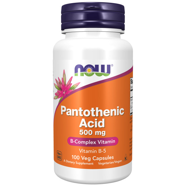 NOW Pantothenic Acid 500 mg 100 veg capsules