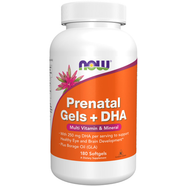 NOW Prenatal Gels + DHA 180 softgels