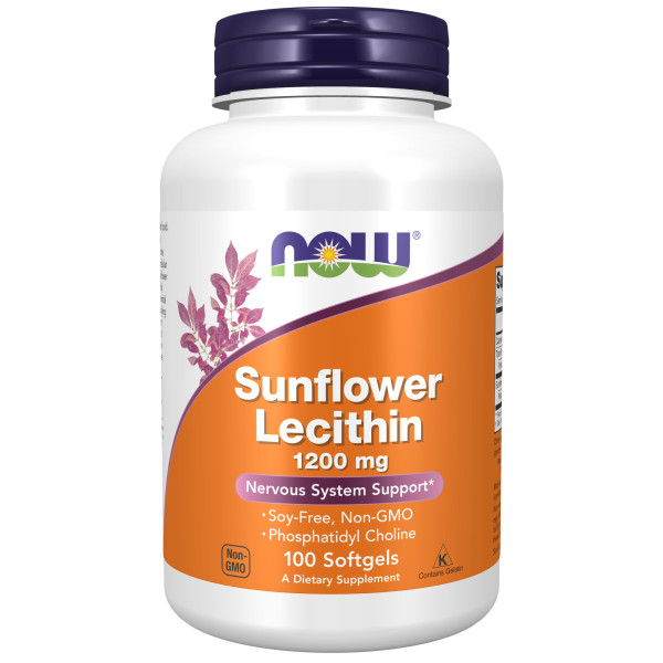 NOW Sunflower Lecithin 1200 mg 100 softgels