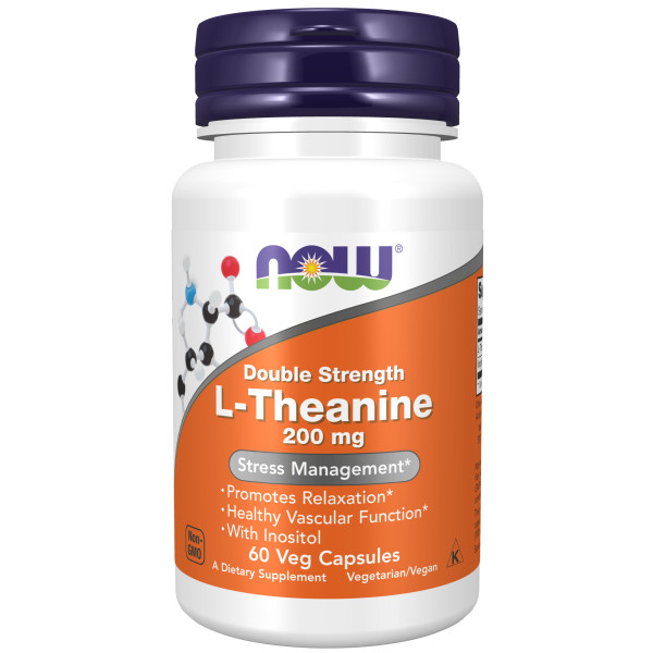 NOW L-Theanine 200 mg 60 veg capsules