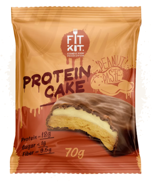 Fit Kit Protein cake 50 grams (Арахисовая паста )