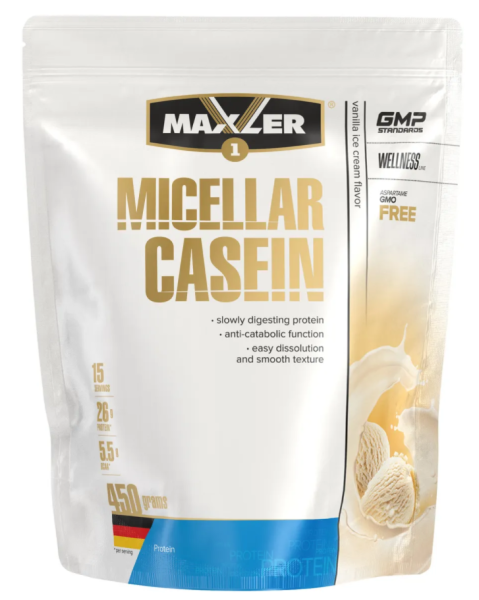 Maxler Micellar Casein 450 grams (Ванильное мороженое)