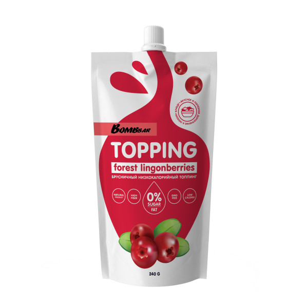 Bombbar Низкокалорийный топпинг 240 grams (Брусничный)