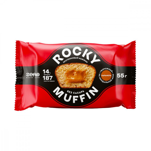 Mr. Djemius Rocky Muffin 55 grams (Творожный с начинкой Карамель)