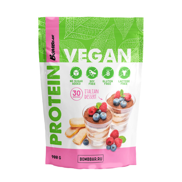Bombbar Vegan Protein 900 grams (Итальянский десерт)