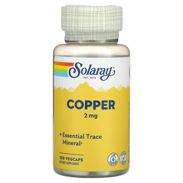 Solaray Copper 2 mg 100 veg capsules