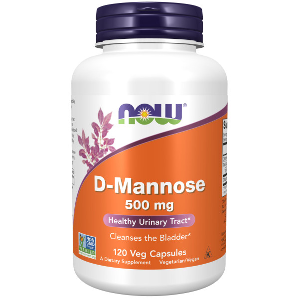 NOW D-Mannose 500 mg 120 veg capsules