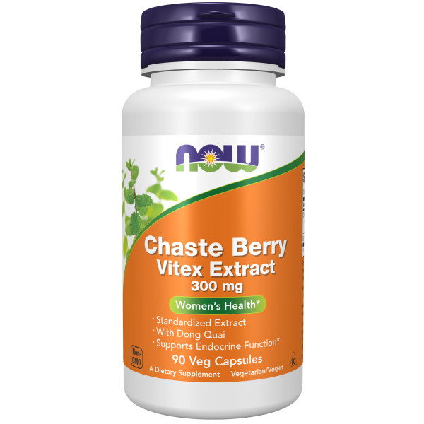 NOW Chaste berry vitex extract 300 mg 90 veg capsules