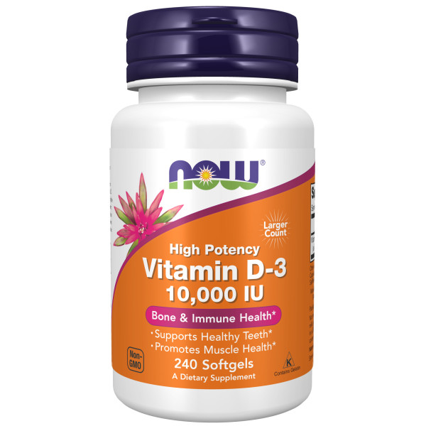 NOW Vitamin D3 10000 ME 240 softgels