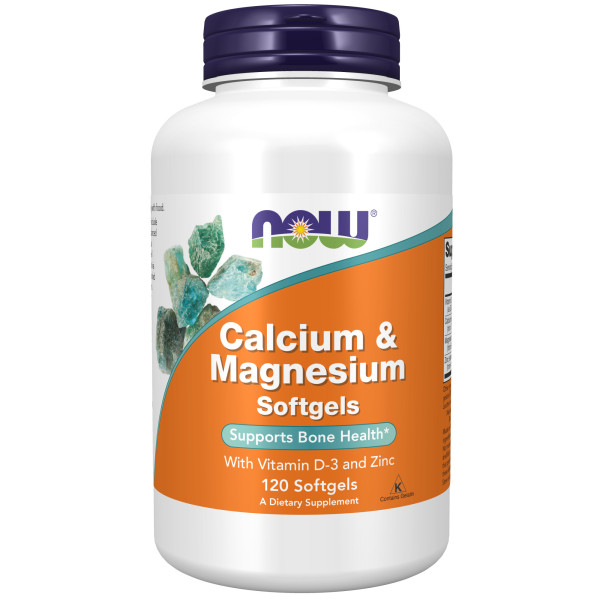 NOW Calcium & Magnesium + D 120 softgels