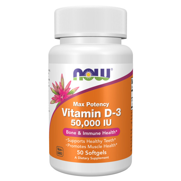 NOW Vitamin D3 50000 ME 50 softgels