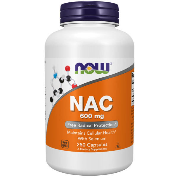 NOW NAC 600 mg 250 veg capsules