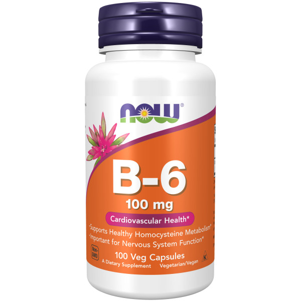 NOW B-6 100 mg 100 veg capsules
