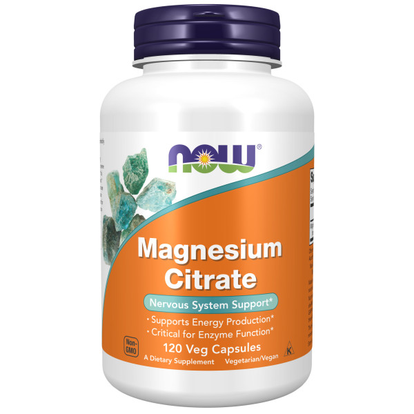 NOW Magnesium Citrate 400 mg 120 veg capsules