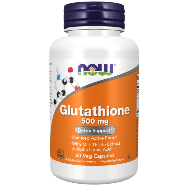 NOW Glutathione 500 mg 60 veg capsules