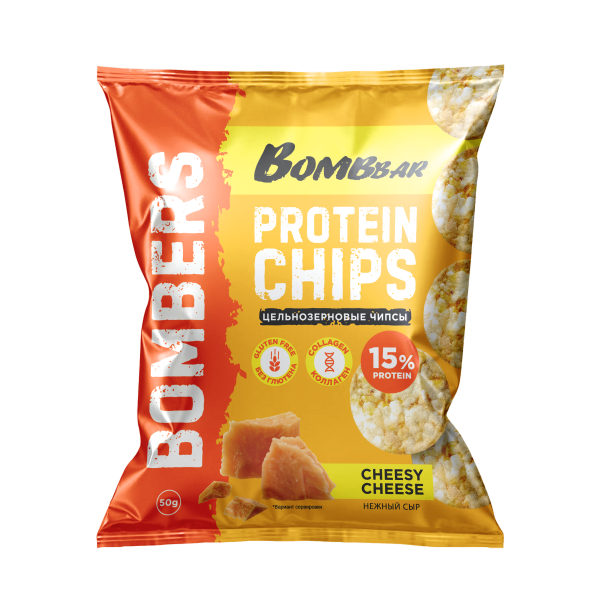 Bombbar Bombers protein chips 50 grams (Нежный сыр)
