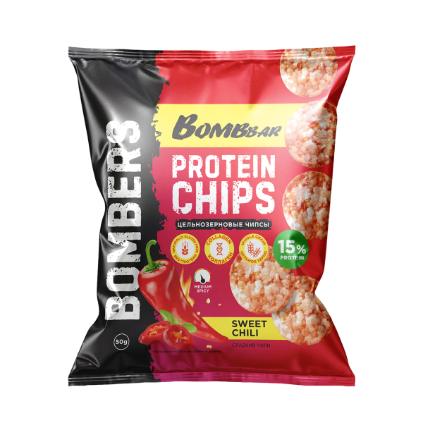 Bombbar Bombers protein chips 50 grams (Сладкий чили)