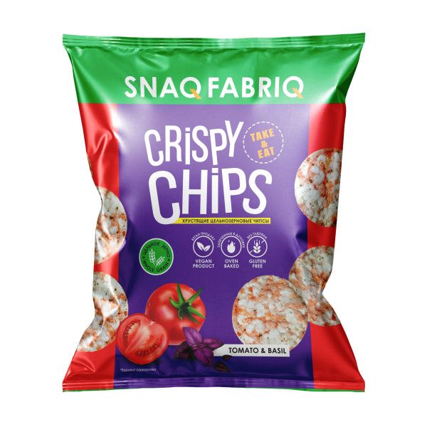 Snaq Fabriq Crispy Chips 50 grams (Томат и базилик)