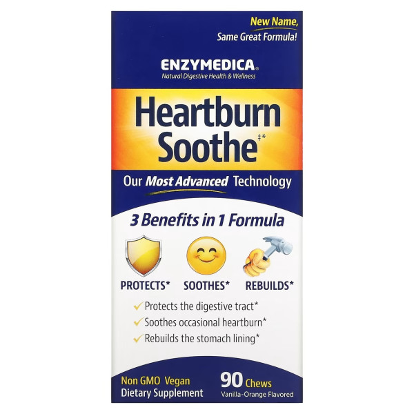 Enzymedica Heartburn Soothe 90 chewables