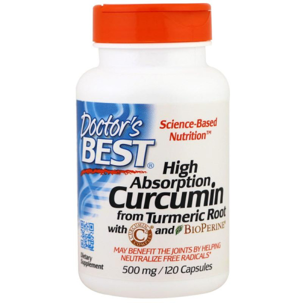 Doctor's Best High Absorption Curcumin 500 mg 120 veg capsules