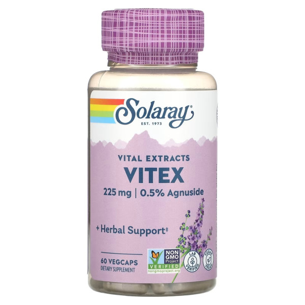 Solaray Vitex berry extract 225 mg 60 veg capsules