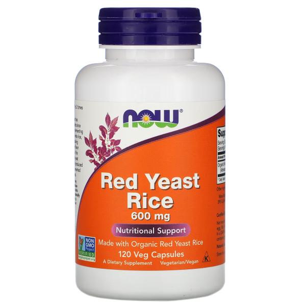 NOW Red Yeast Rice 600 mg 120 veg capsules
