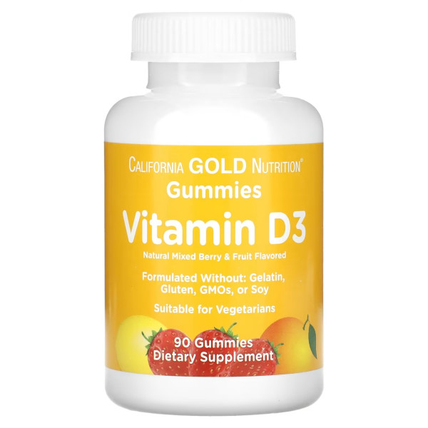 California GOLD Nutrition Gummies Vitamin D3 berry mix 90 gummies