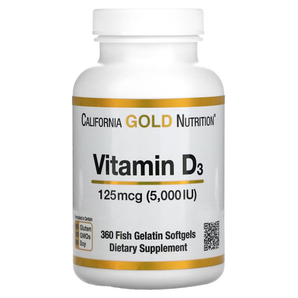 California GOLD Nutrition Vitamin D3 5000 ME 360 softgels
