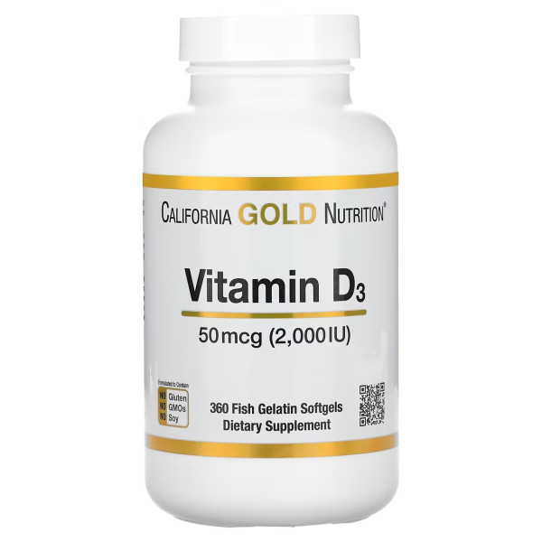 California GOLD Nutrition Vitamin D3 2000 ME 360 softgels