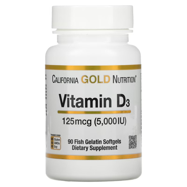 California GOLD Nutrition Vitamin D3 5000 ME 90 softgels