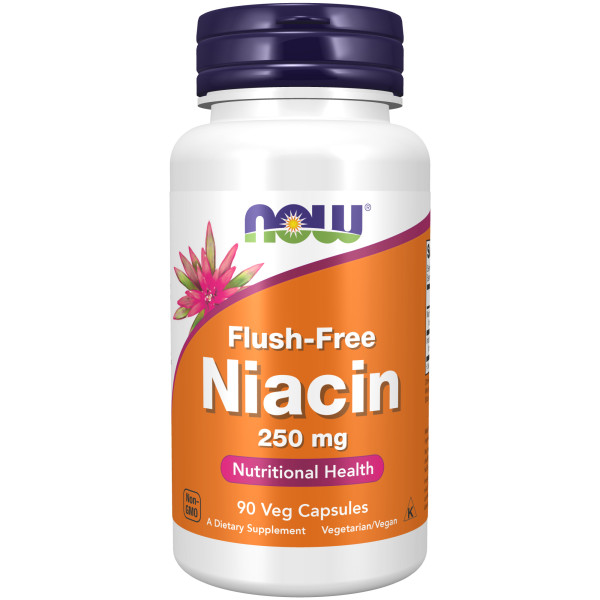 NOW Niacin Flush Free 250 mg 90 veg capsules