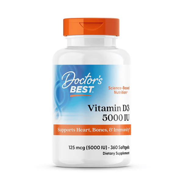 Doctor's Best Витамин Д3 5000 МЕ 360 софтгель-капсул