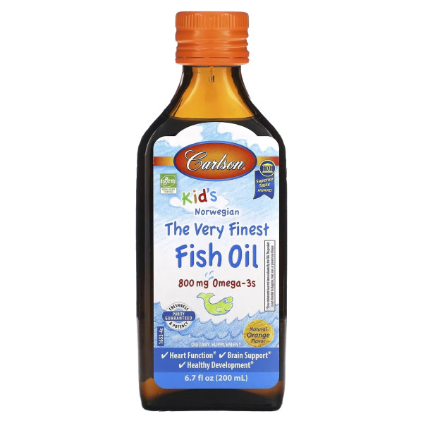 Carlson The Very Finest Fish Oil 800 mg 200 ml (Натуральный лимонный)