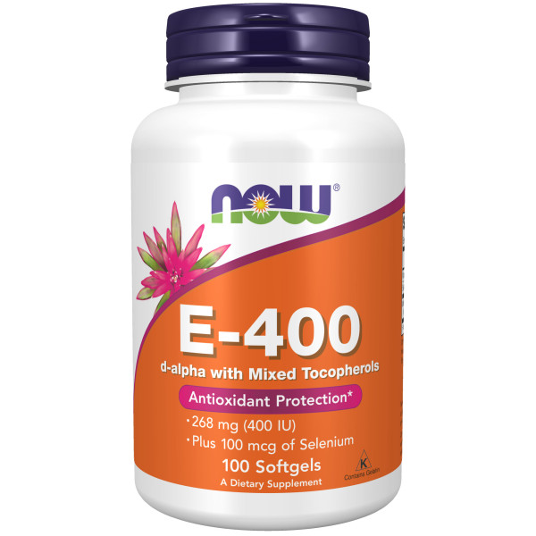 NOW E-400 d-alpha with Mixed Tocopherols 100 softgels