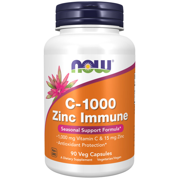 NOW C-1000 + Zinc Immune 90 veg capsules