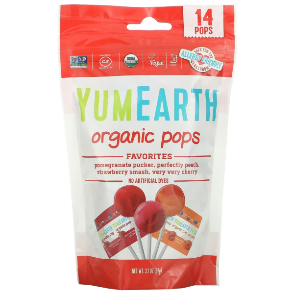 Yum Earth organic pops 87 grams (Ассорти)