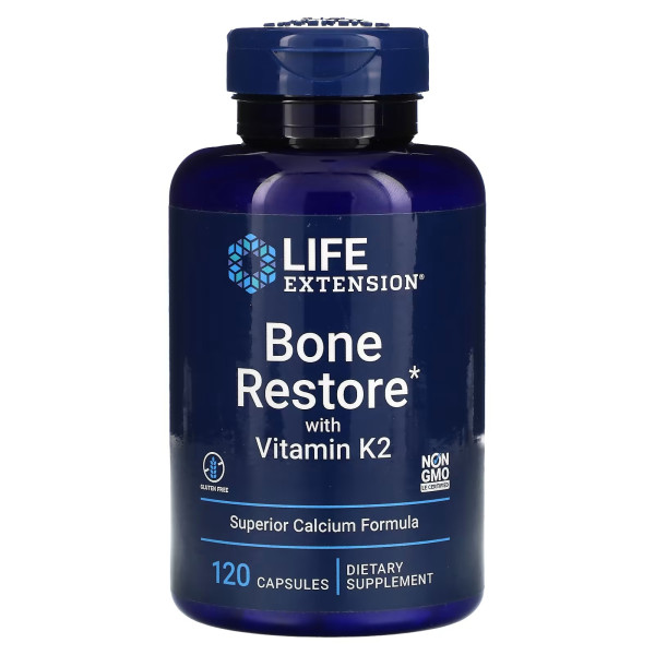 Life Extension Восстановление Костей с Витамином К2 120 капсул