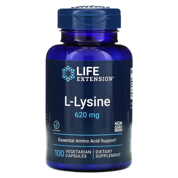 Life Extension L-Lysine 620 mg 100 veg capsules