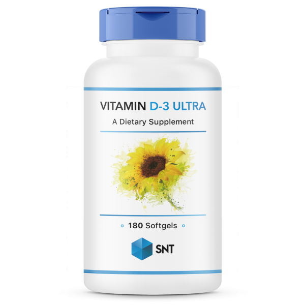 SNT Vitamin D3 10000 ME Ultra 180 softgels Срок 10.06.2026